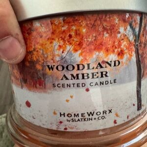 HomeWorx Woodland Amber Candle - Warm Orange